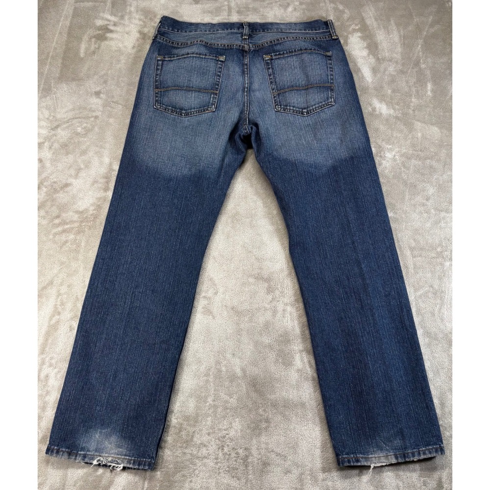 Nautica Jeans Co Straight Leg Mens‎ 36x32 Blue Good Distressed Medium Wash Denim - Picture 4 of 12